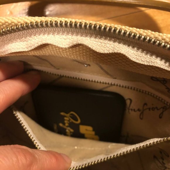 Vintage Italian PIER GIORGIO Straw Purse  Handbag with Melamine Hands, Mirror - Picture 5 of 16